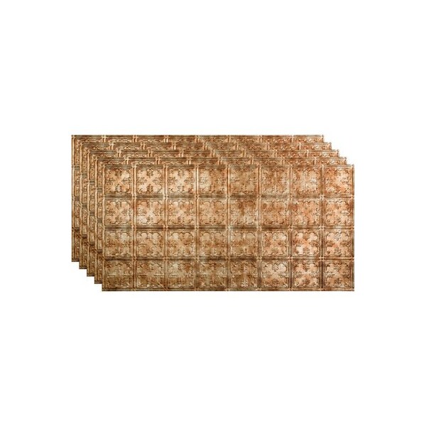 Acoustic Ceiling Products Fasade Traditonal 10 - 48-3/8" x 24-3/8" PVC Glue Up Tile in Bermuda Bronze - PG5817 - main